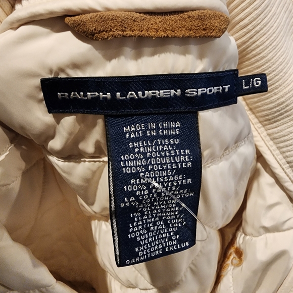 Ralph Lauren Equestrian Crest Quilted Vest Women's Large Cream Quiet Luxury 🐎✨ - Picture 2 of 12